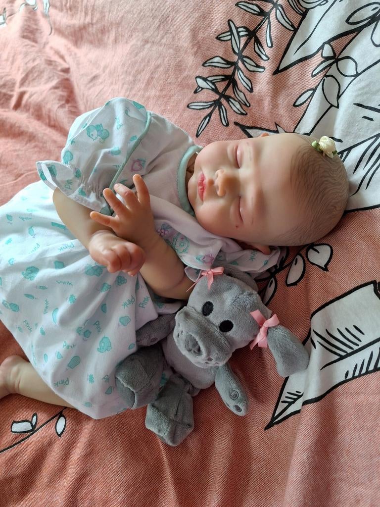 Reborn baby super leuk, Ophalen of Verzenden, Zo goed als nieuw, Babypop