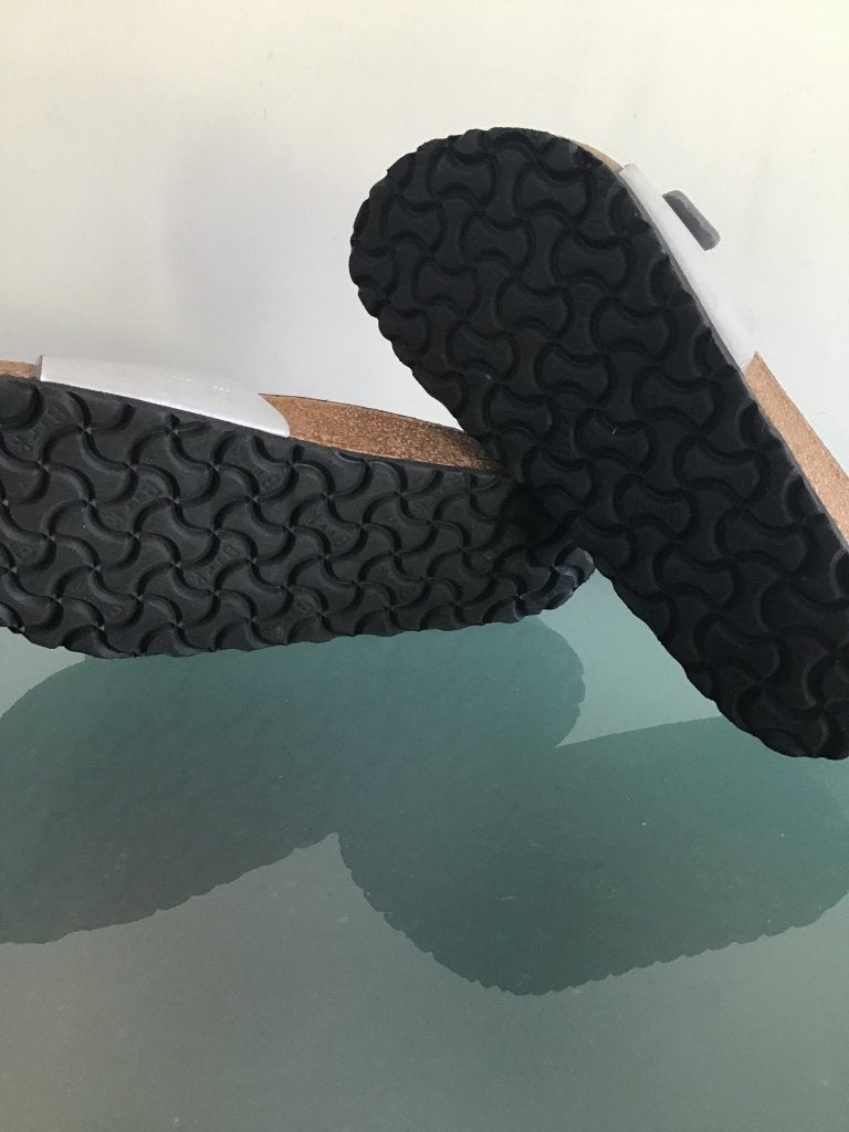 Birkenstock 37 Madrid zilver | Gratis verzenden, Slippers, Overige kleuren, Verzenden, Zo goed als nieuw