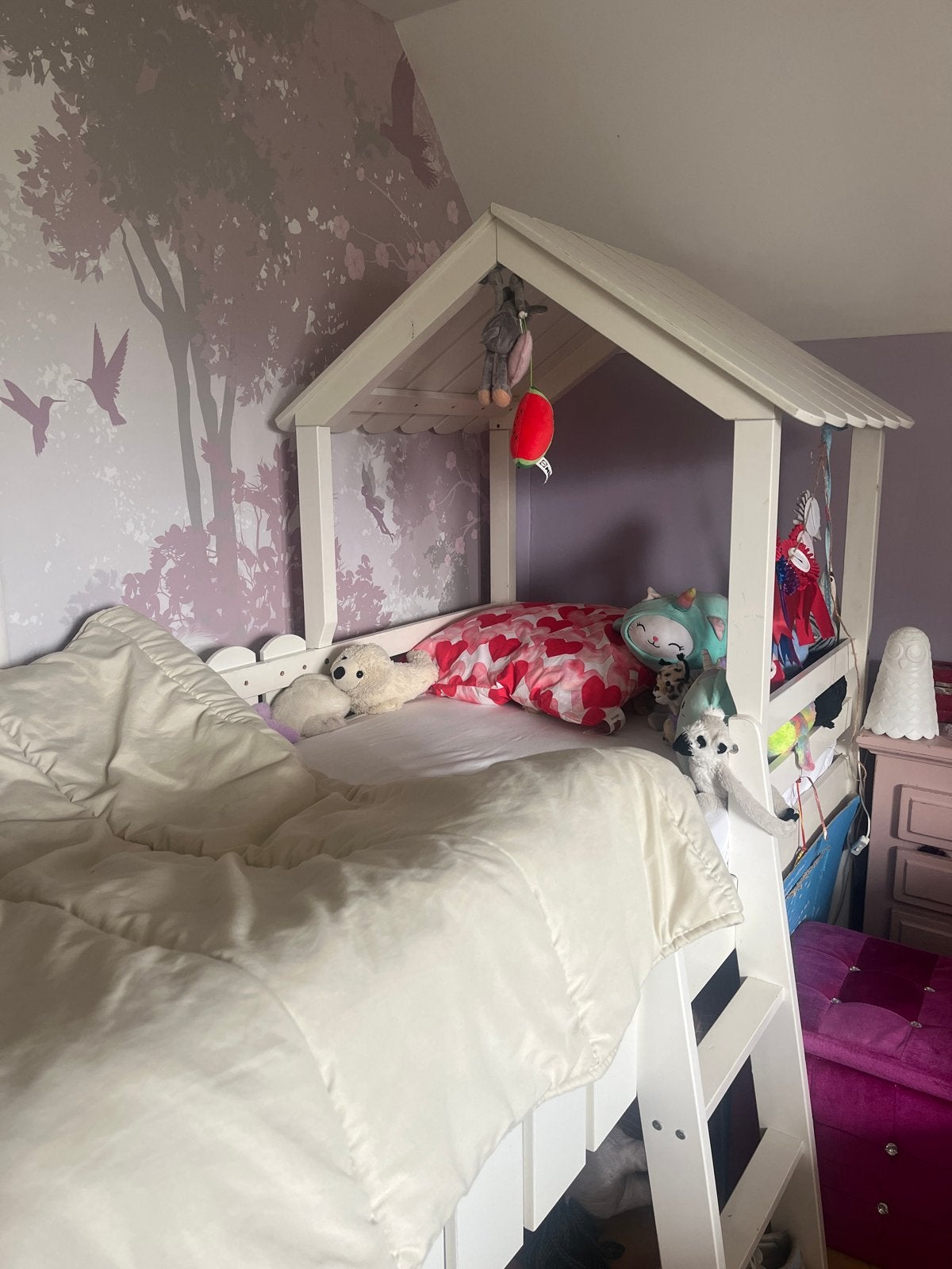 Halfhoogslaper met speelruimte onder bed, 85 tot 100 cm, Gebruikt, Ophalen of Verzenden, Hoogslaper of Stapelbed