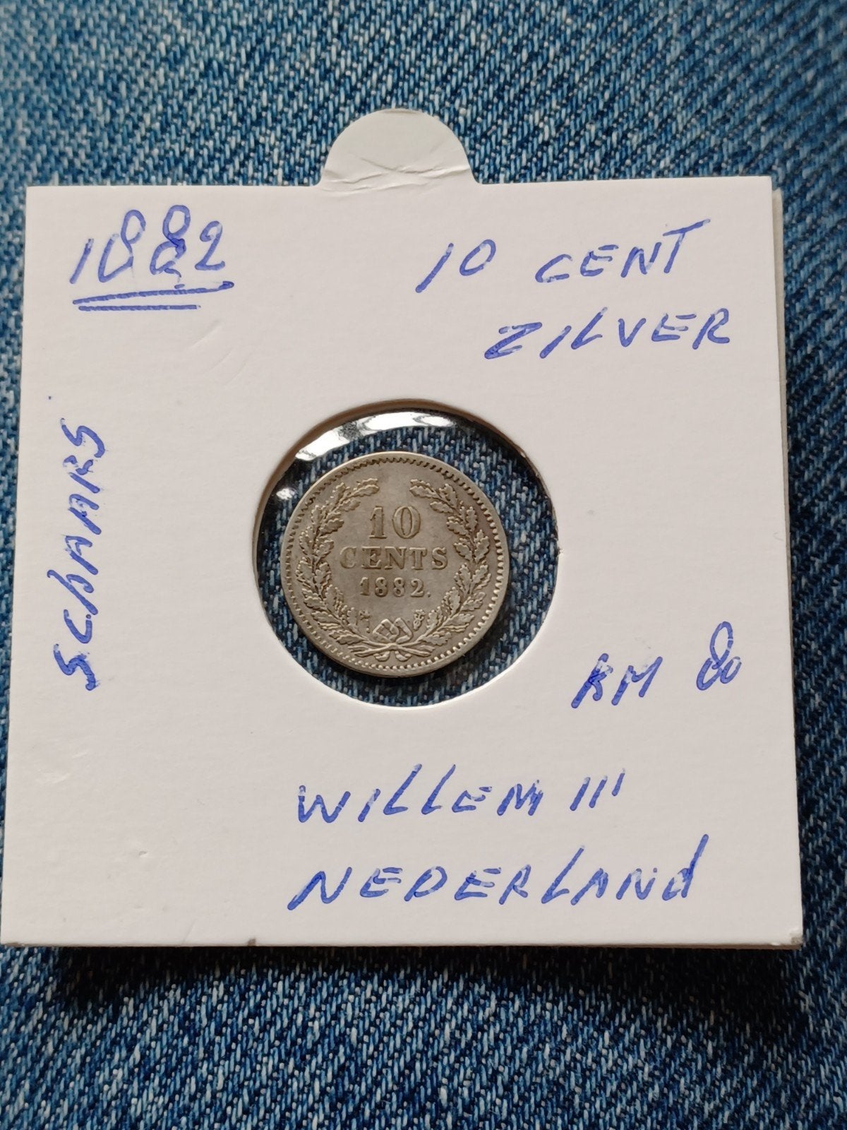 munt 1882 10 cent Nederland zilver, Ophalen of Verzenden, Overige landen, 10 cent, Zilver