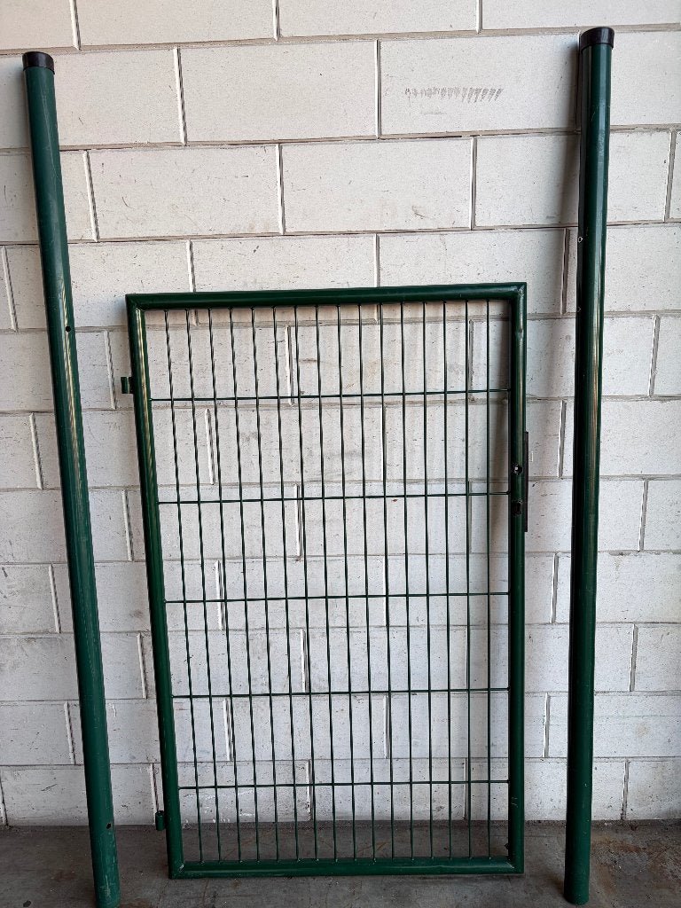 2e keus Enkele Tuinpoort 90 x 150 cm – Groen RAL6005, Ophalen, Minder dan 100 cm, 100 tot 150 cm, Zo goed als nieuw