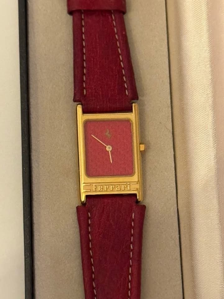 Zeldzaam Ferrari Must de Cartier Tank Horloge Jaren 80/90, Overige merken, Leer, Polshorloge, Ophalen of Verzenden