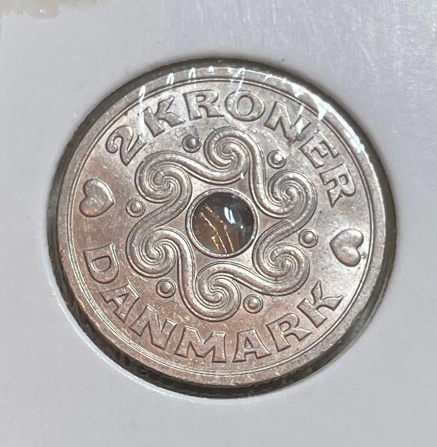 2 kroner Denemarken 1993, Ophalen of Verzenden, Overige landen