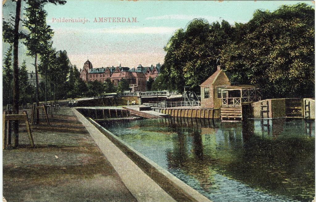 Amsterdam – Polderhuisje. Gelopen Westzaan 1909., Ophalen of Verzenden, Voor 1920, Gelopen, Noord-Holland