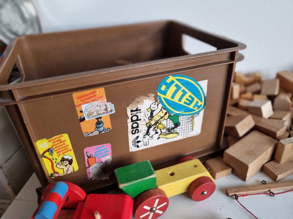 Vintage Verzameling Houten Blokken - Blokkendoos - Auto, Verzenden, Gebruikt