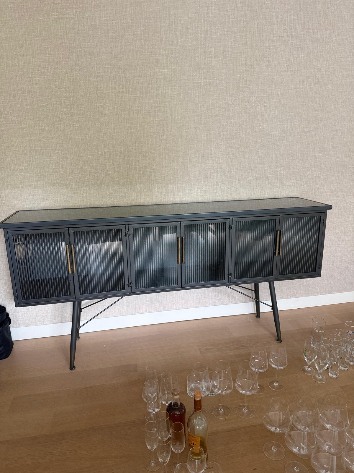 Kare Design TV-meubel La Gomera Zwart 180cm, Ophalen, 150 tot 200 cm, Zo goed als nieuw, Minder dan 100 cm