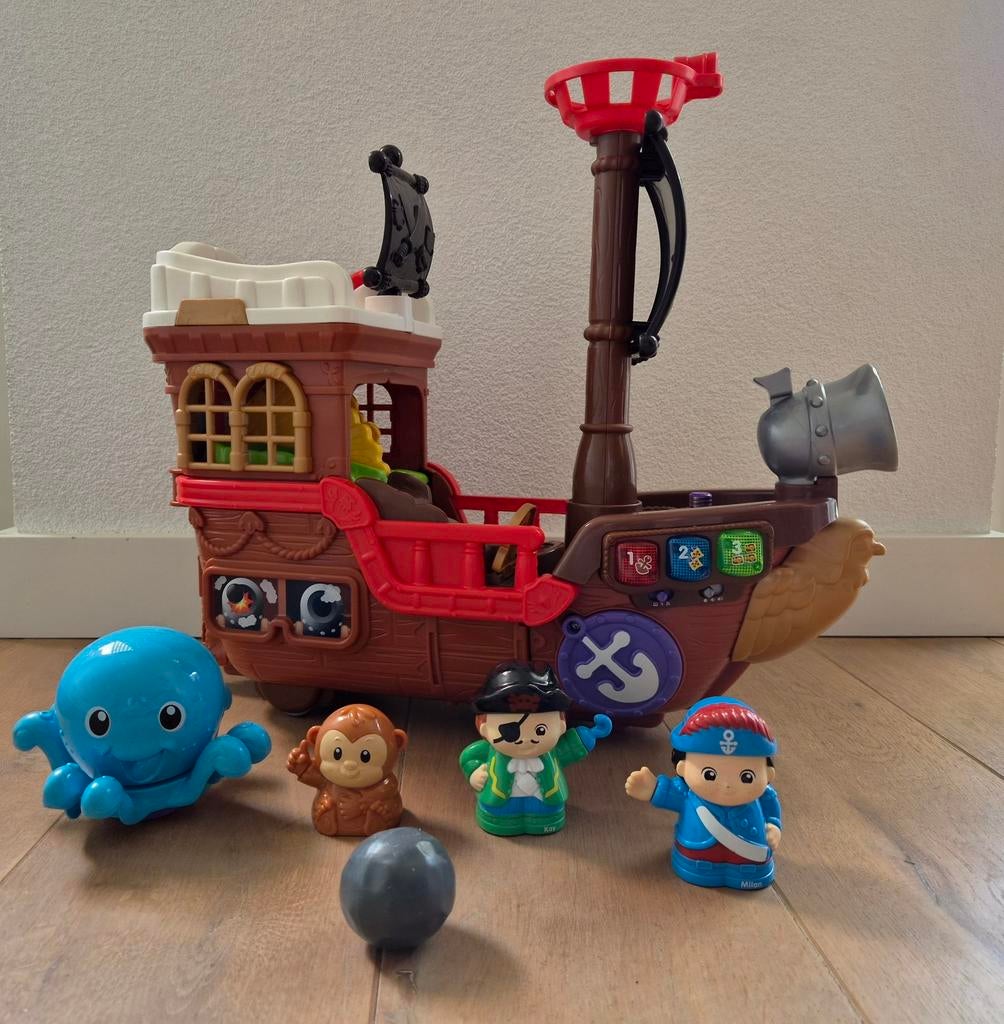 VTech Piratenschip met licht & geluid (excl. schatkist), Kinderen en Baby's, Speelgoed | Vtech, Ophalen of Verzenden, Gebruikt