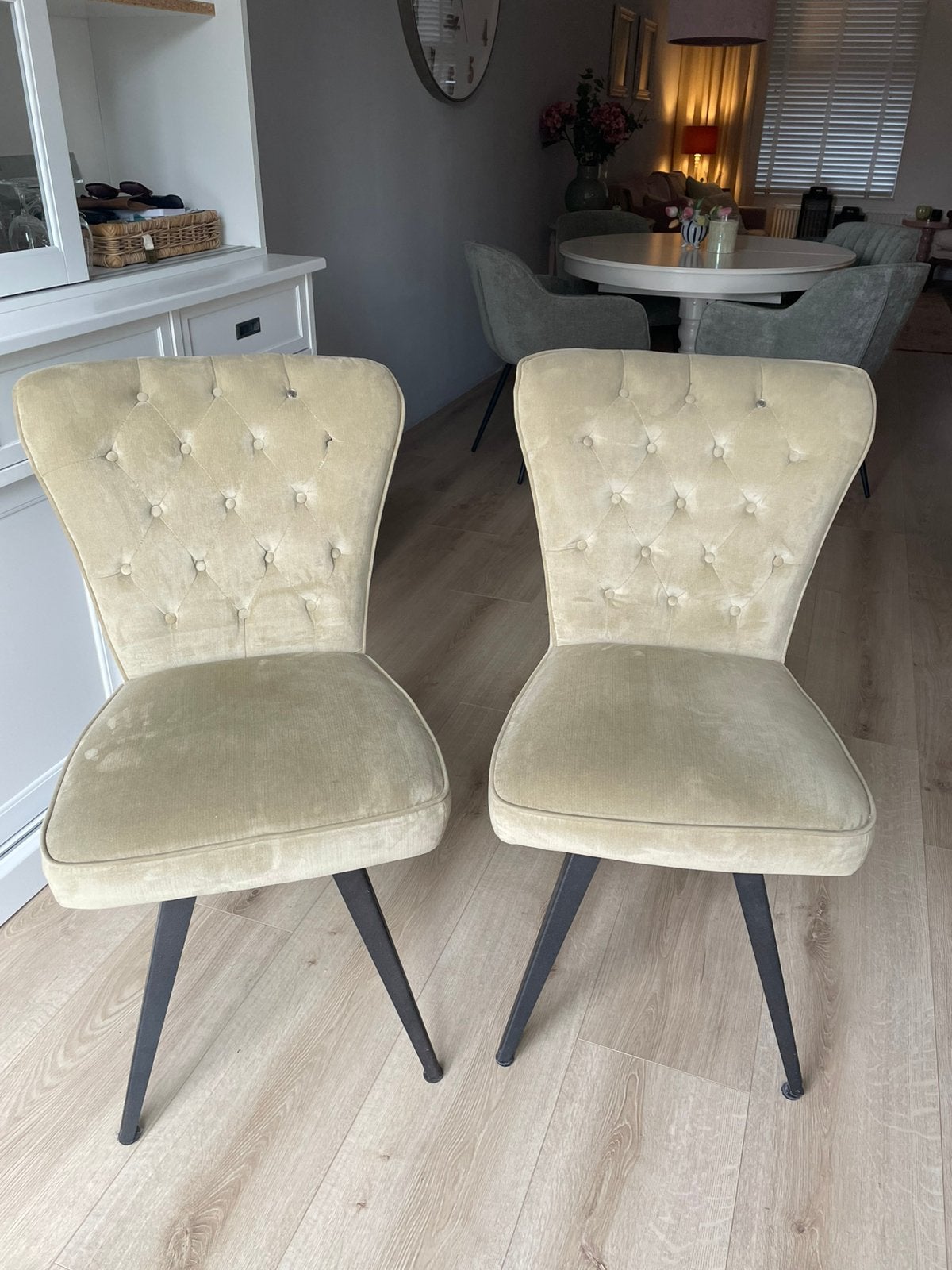 Riviera maison stoelen groen, Ophalen, Twee, Overige kleuren, Zo goed als nieuw
