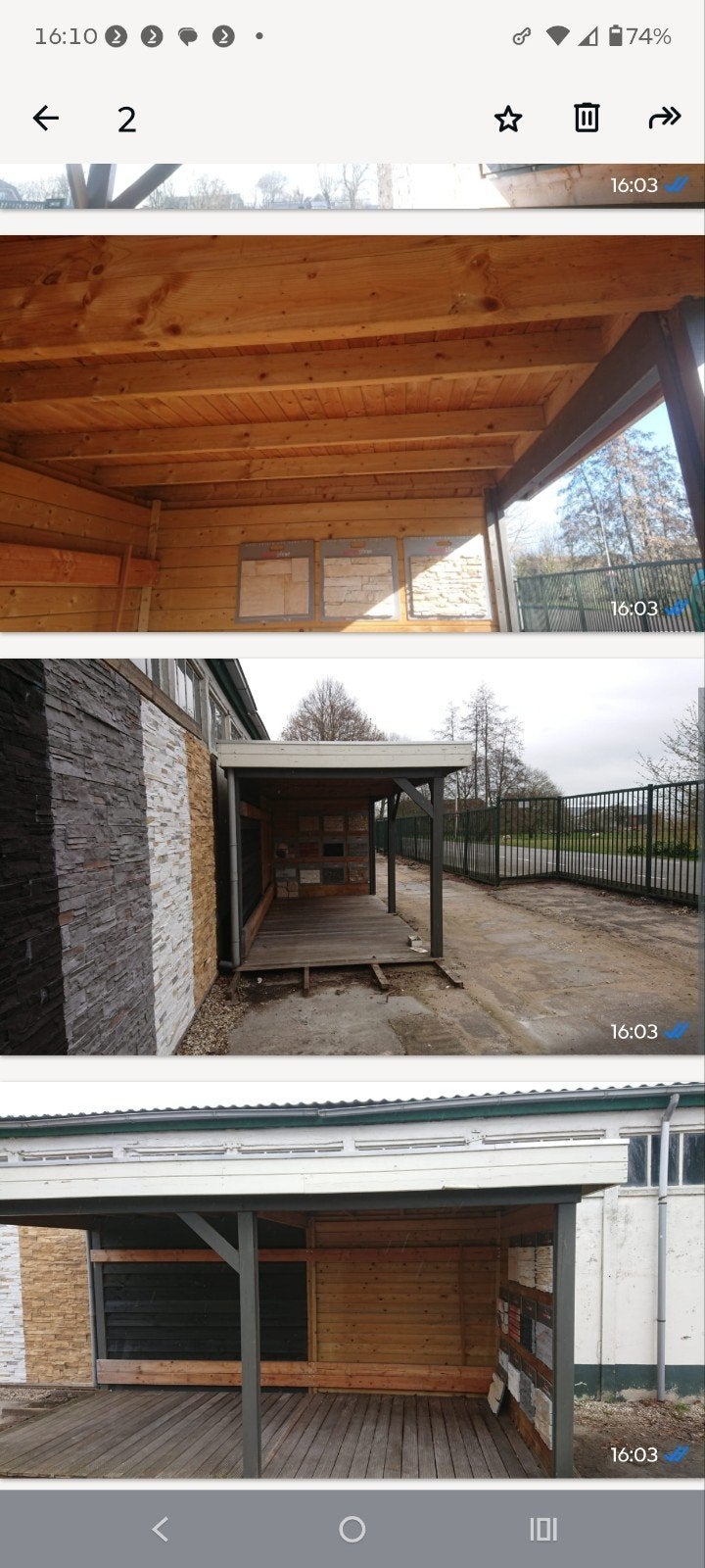 Douglas Houten Overkapping 500x250 cm, Tuin en Terras, Ophalen, Veranda