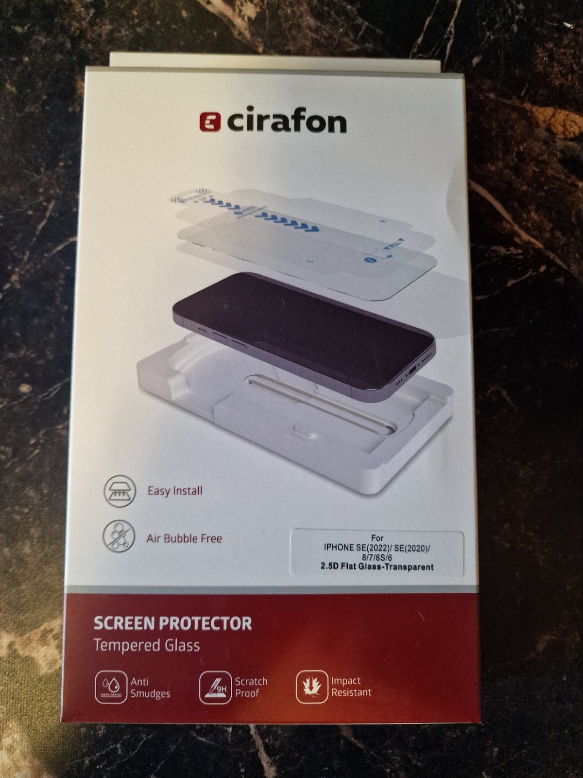 NIEUW Apple iPhone SE easy install screenprotector 2.5d hard, Ophalen, Nieuw, Overige typen
