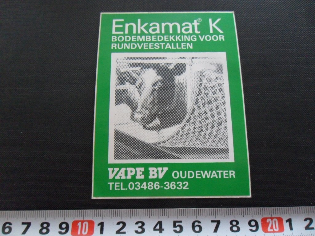 sticker Oudewater VAPE BV Enkamat K bodembedekking voor Rund, Verzamelen, Ophalen of Verzenden, Zo goed als nieuw