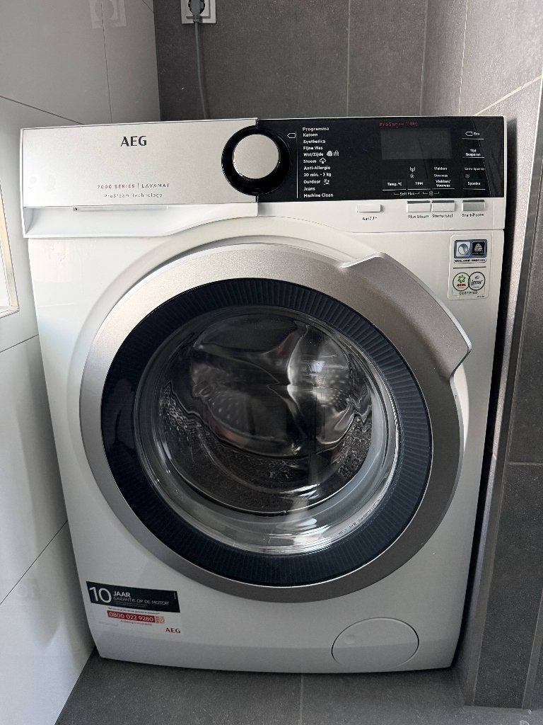 AEG 7000 Series ProSteam wasmachine – 8 kg – Werkt perfect, Witgoed en Apparatuur, Ophalen, Gebruikt, Minder dan 85 cm, Handwasprogramma