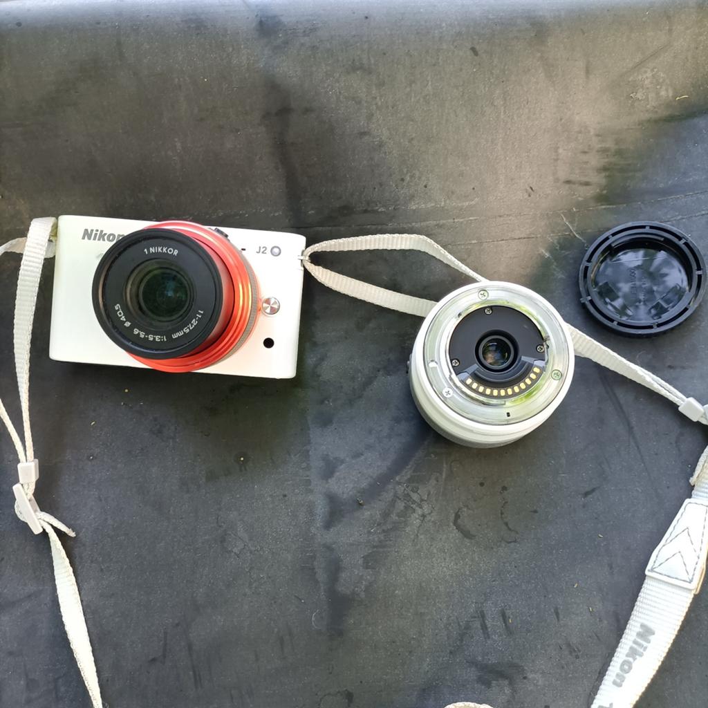 Nikon 1 J2 met 1 NIKKOR 30-110mm lens, accu en oplader, Compact, Ophalen of Verzenden, Zo goed als nieuw, 4 t/m 7 keer