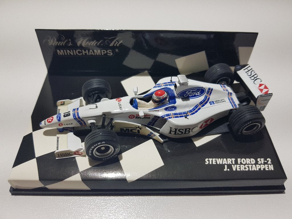 F1 Stewart Ford SF-2 Jos Verstappen 1/43, Hobby en Vrije tijd, Modelauto's | 1:43, Ophalen of Verzenden, Zo goed als nieuw, Auto