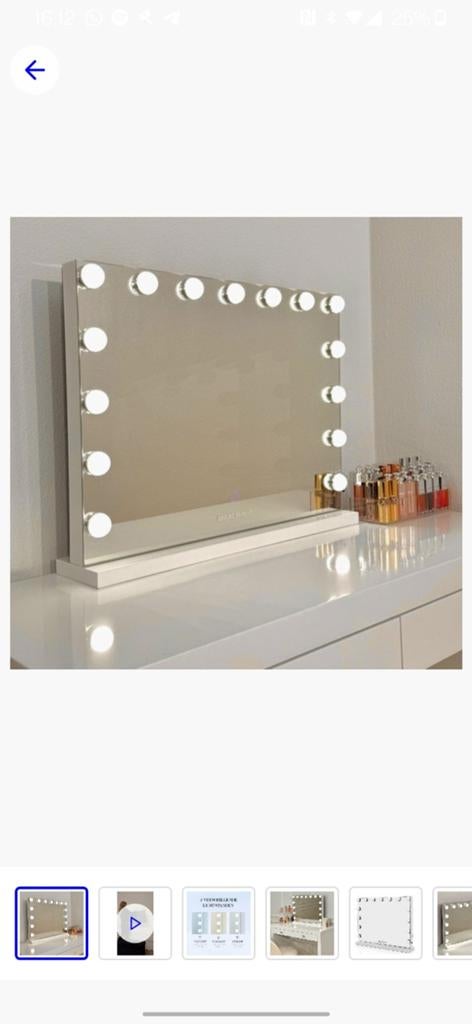 Bright beauty spiegel met verlichting!, Ophalen of Verzenden, Nieuw, Rechthoekig, Minder dan 100 cm