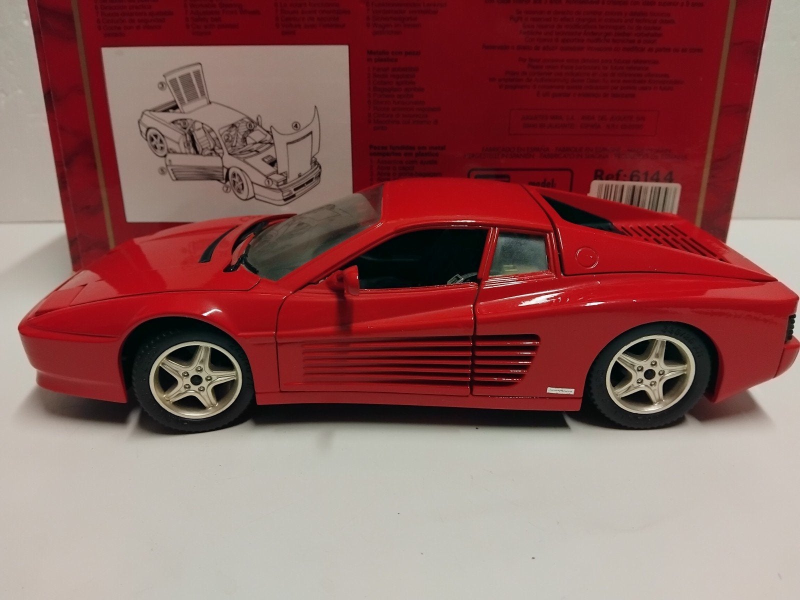 Ferrari 512 TR Testarossa rood 1991 MIRA metal 1:18 KRD, Ophalen of Verzenden, Zo goed als nieuw, Auto, Overige merken