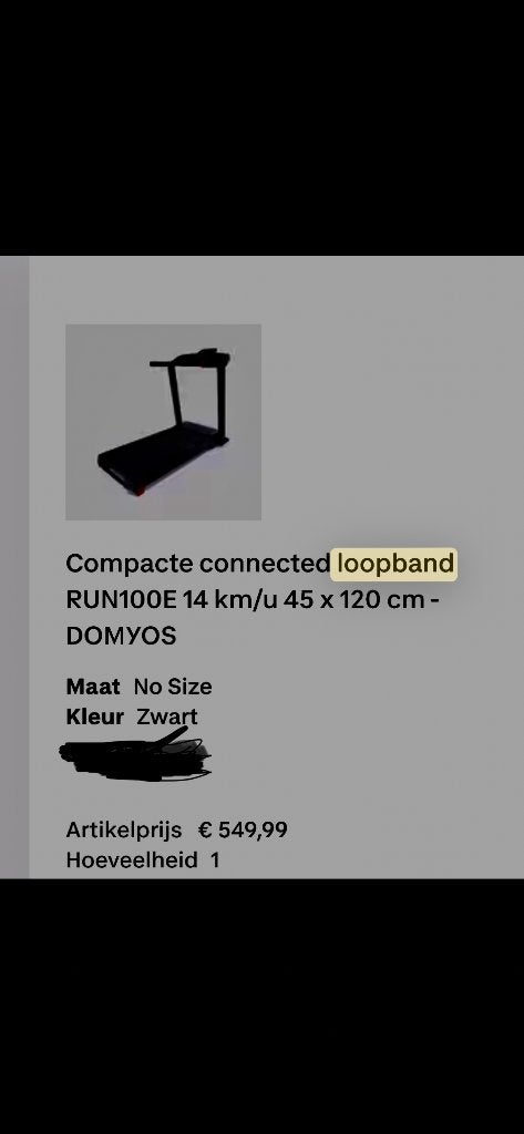 Loopband te koop, Ophalen, Nieuw, Loopband