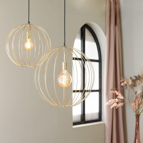 Moderne Gouden Hanglamp Suden - Ø40cm & Ø50cm, Huis en Inrichting, Ophalen of Verzenden, Zo goed als nieuw, Metaal, Minder dan 50 cm