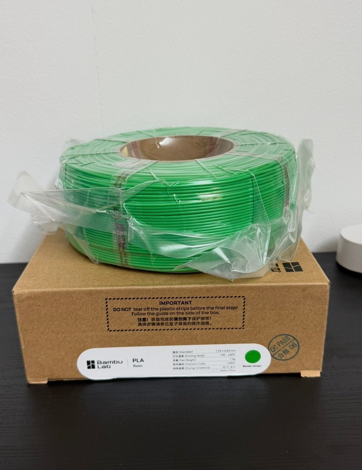 Bambu Lab Basic PLA Filament - Bamboe Groen, Computers en Software, 3D-printerbenodigheden, Ophalen of Verzenden, Nieuw