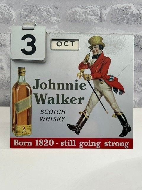 Johnnie Walker Scotch Whisky reclame kalender, Ophalen of Verzenden, Gebruikt, Overige typen