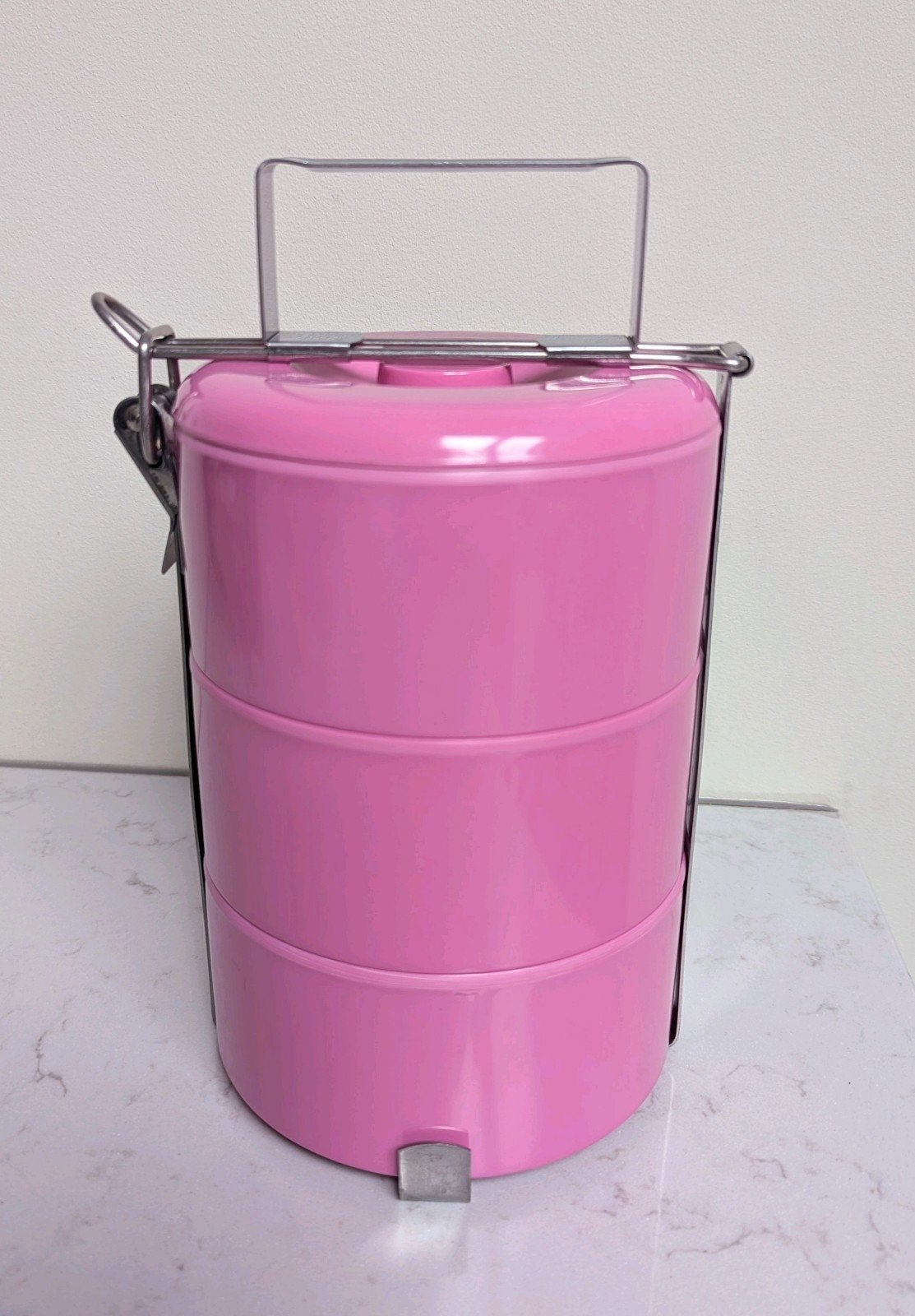 Vintage, 80s, HEMA x Gold Fish, Tiffin Lunchbox, Bento box, Ophalen of Verzenden, Roze