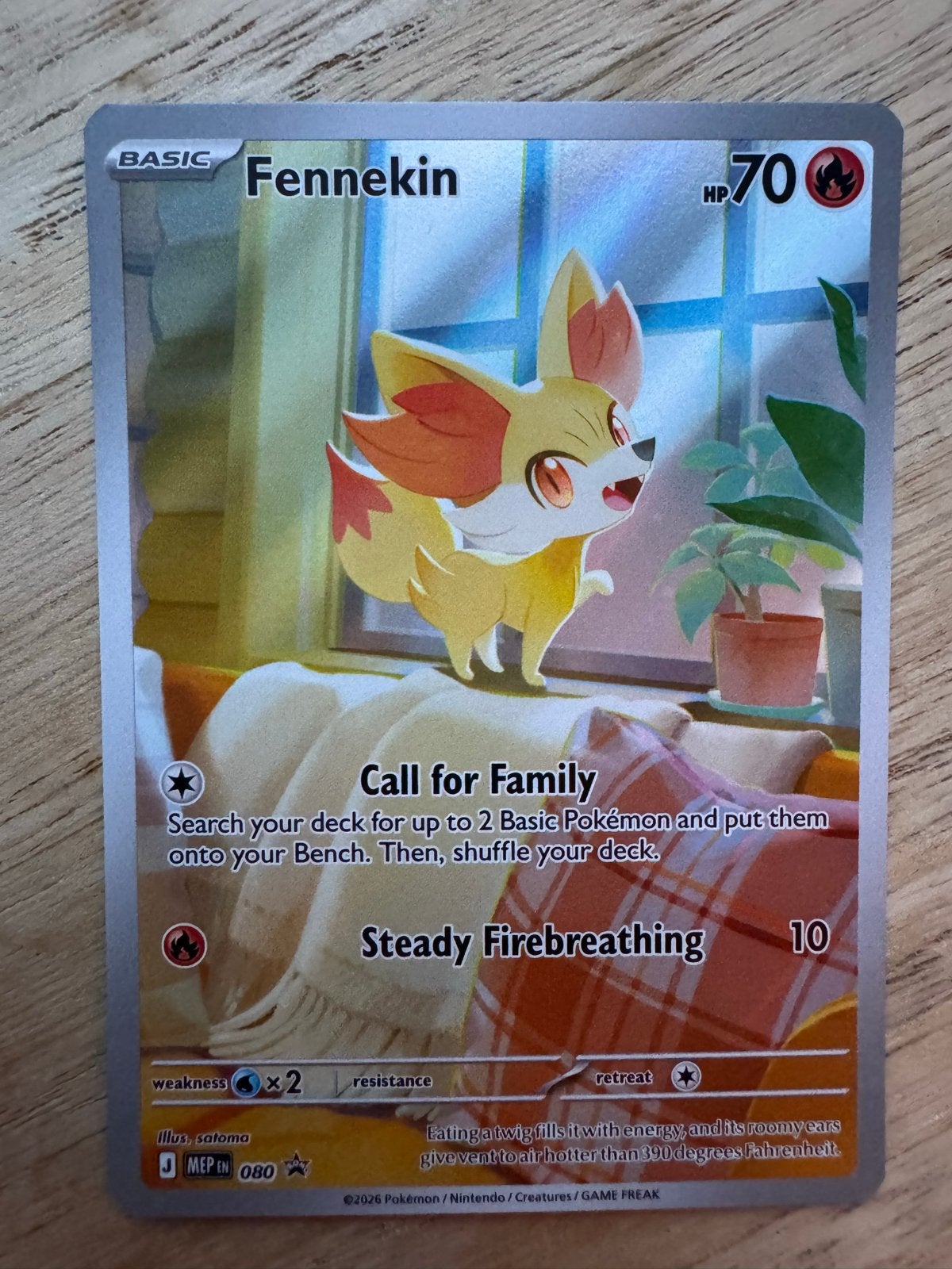 Fennekin Pokémon Kaart - Zo goed als nieuw, Ophalen of Verzenden, Zo goed als nieuw, Losse kaart