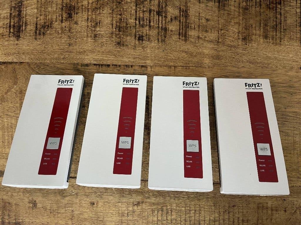Fritzbox Wifi repeaters/access points 1750 E, 4 stuks, Computers en Software, WiFi-versterkers, Verzenden, Zo goed als nieuw, Fritz