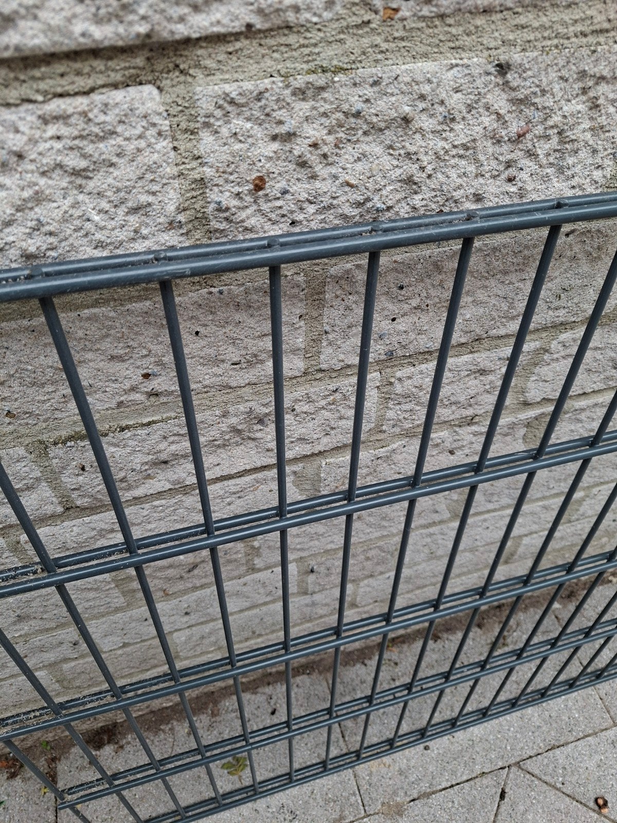 Dubbelstaafmat hekwerk - 2 delen, Tuin en Terras, Ophalen of Verzenden, Gebruikt, IJzer, Dubbelstaafmat hekwerk