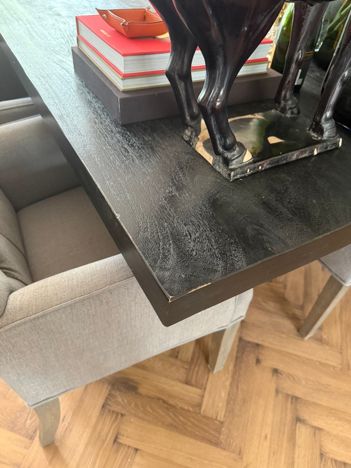 Foto 5 van Zwarte mangohout eettafel