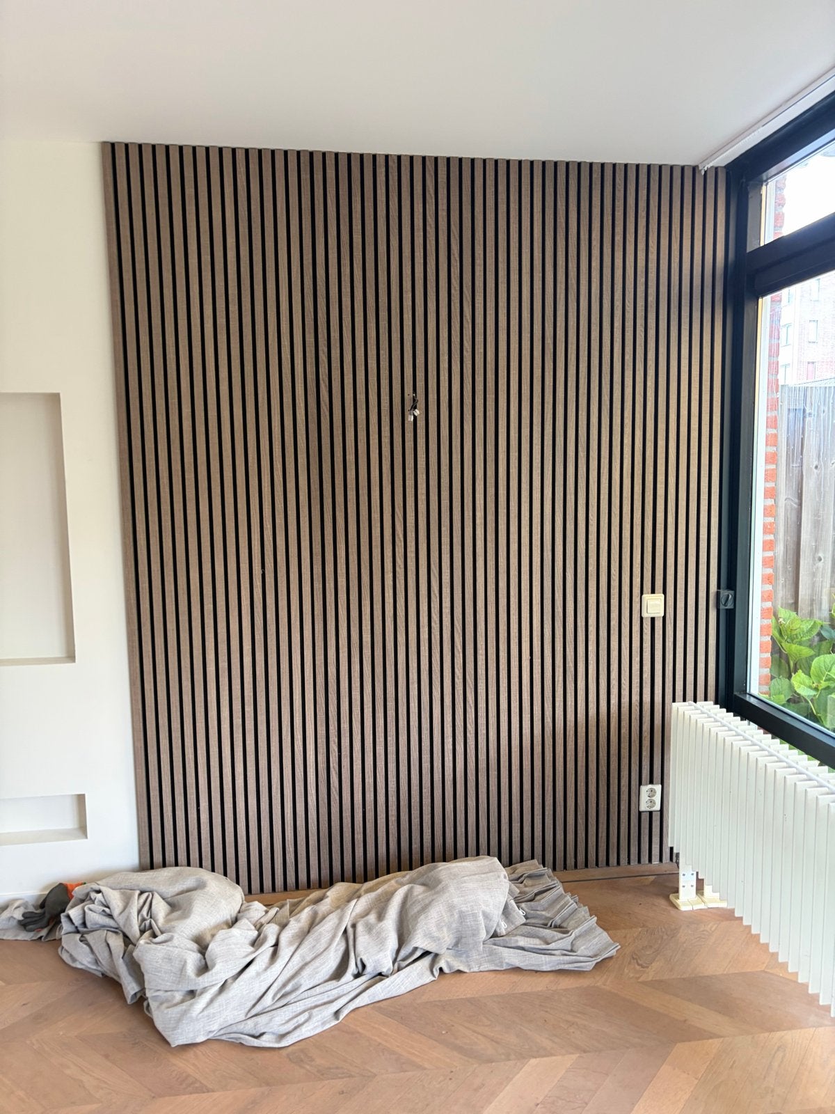 7 wandpanelen ophalen in barendrecht!, Huis en Inrichting, Hout, Zo goed als nieuw, Bruin, Wandbord of Wandpaneel