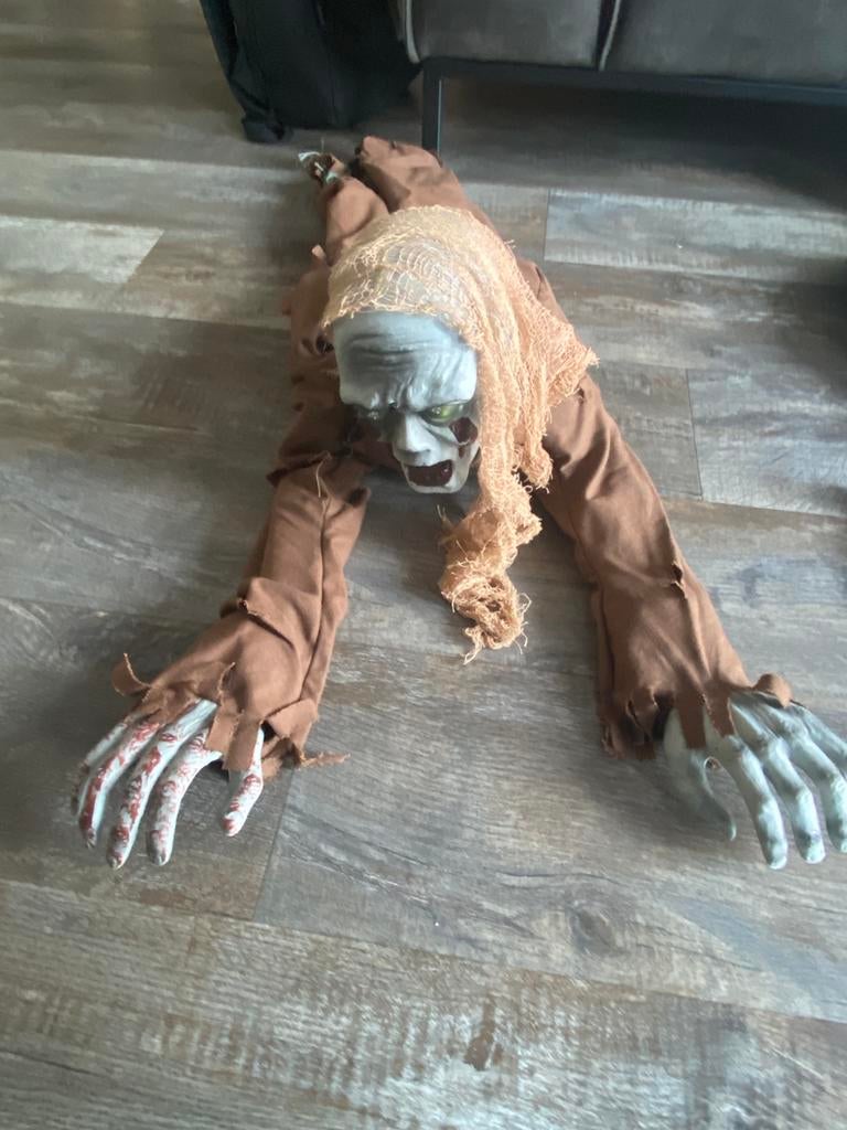 Halloween bewegende kruippop.Met geluid. perfecte staat, Hobby en Vrije tijd, Feestartikelen, Ophalen of Verzenden, Halloween of Griezel