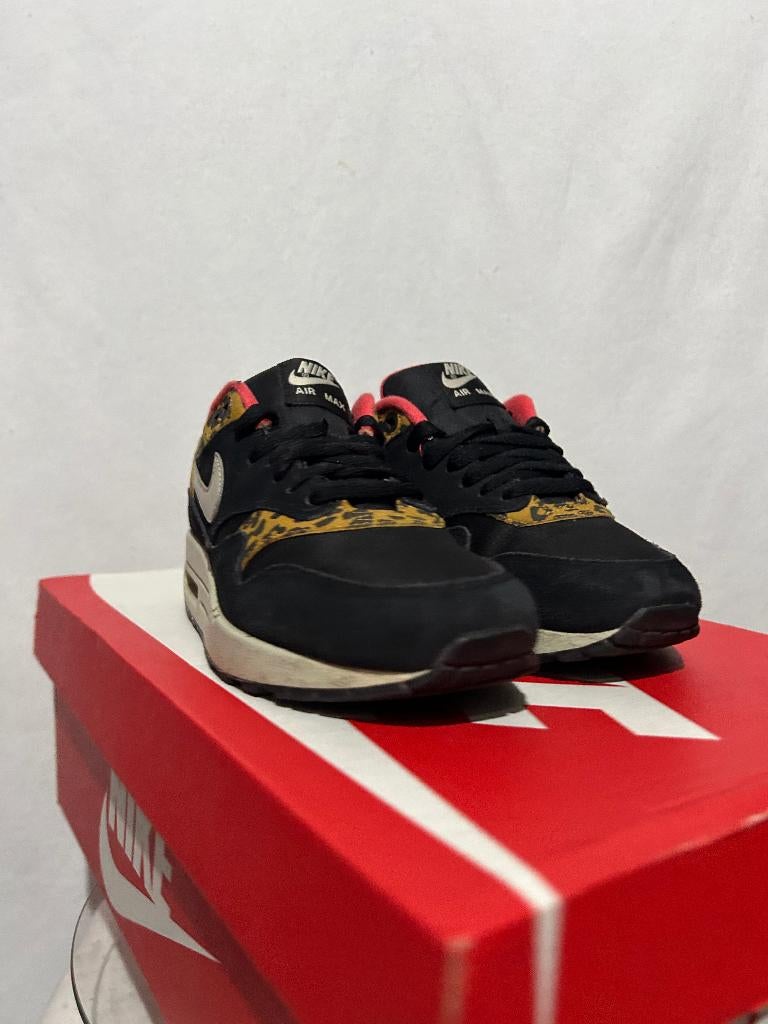 ALS NIEUW! Maat 36 - Nike Air Max 1 Leopard Black, Verzenden, Zwart, Nike, Nike