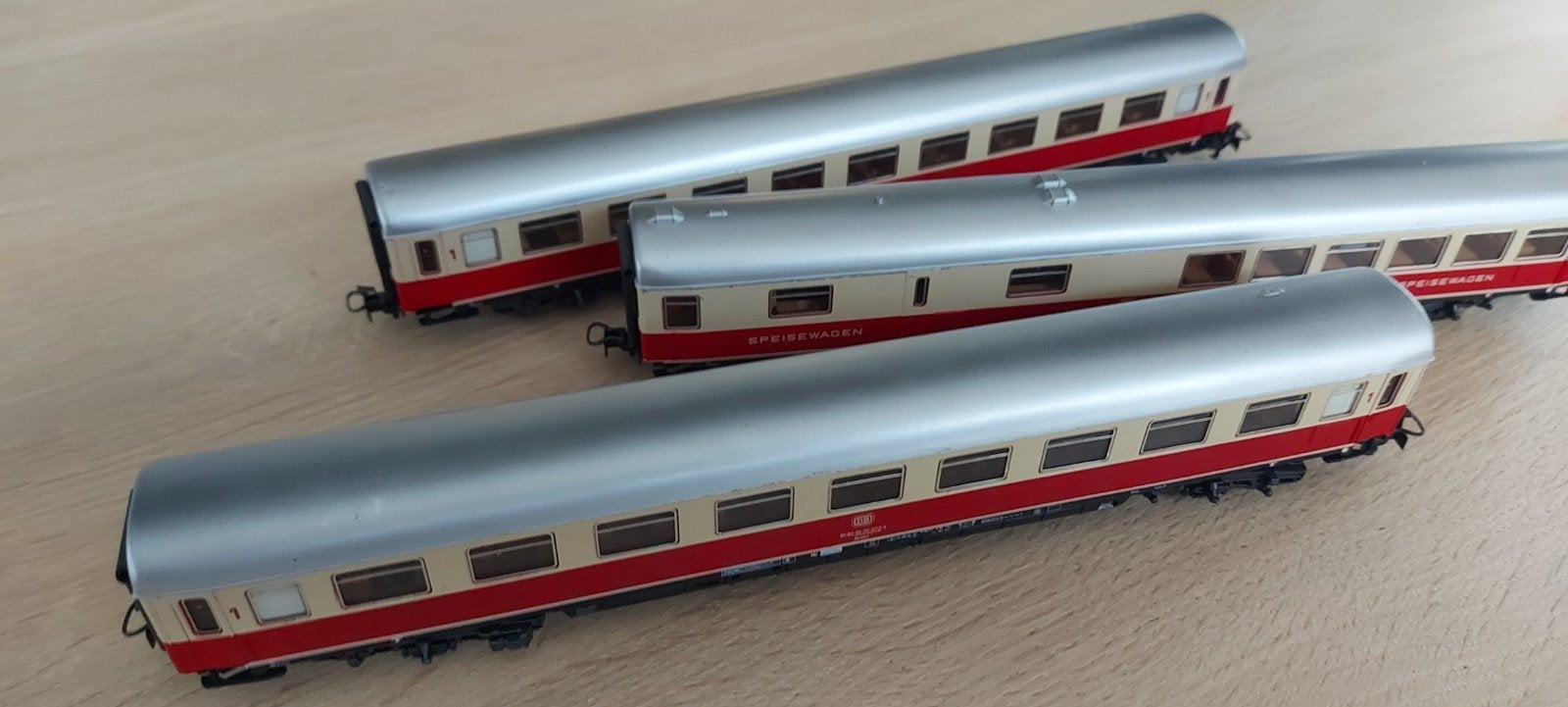 Märklin DB Trans Europa Expres rijtuigen artnr 2x4095+14097, Wisselstroom, Wagon, Ophalen of Verzenden, Zo goed als nieuw