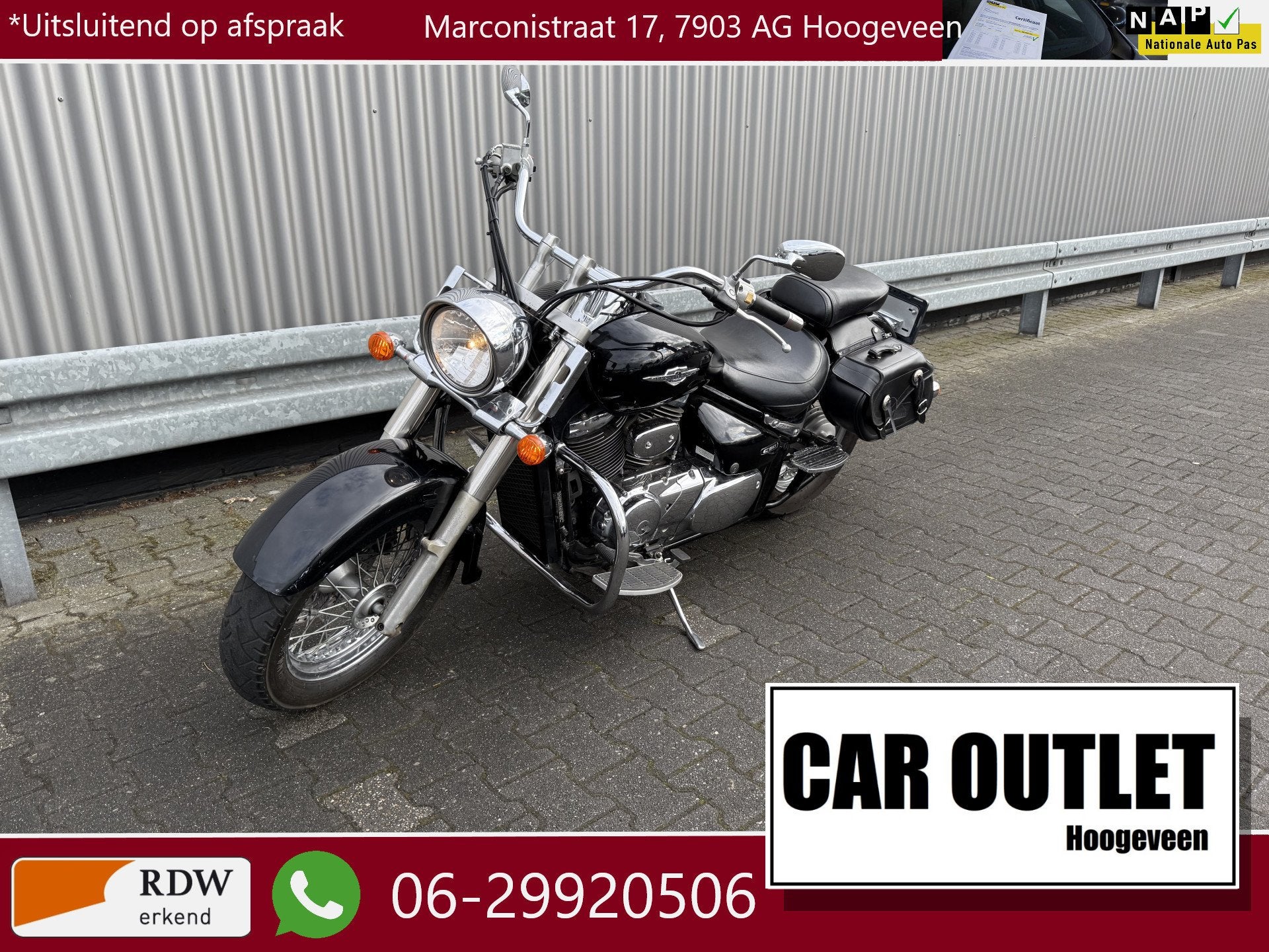 Suzuki VL 800 Intruder Volusia 27Dkm BJ:2005 --Inruil Mogeli, Motoren, Marconistraat 15-17
7903AG  HOOGEVEEN, NL, 805 cc, Info@caroutlethoogeveen.nl