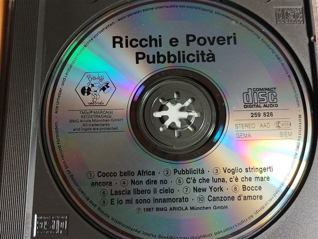 Ricchi & Poveri ‎- Pubblicità [Italo Disco], Ophalen of Verzenden, Zo goed als nieuw, Disco