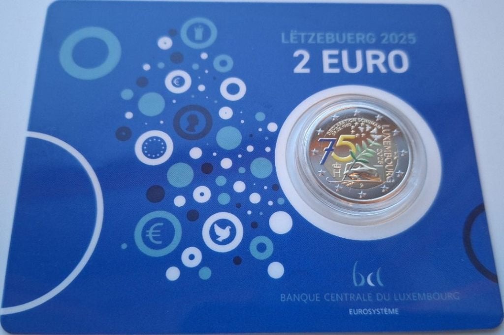 Luxemburg coincard 2025 - Schuman KLEUR - BU, Verzenden, Luxemburg, 2 euro, Setje