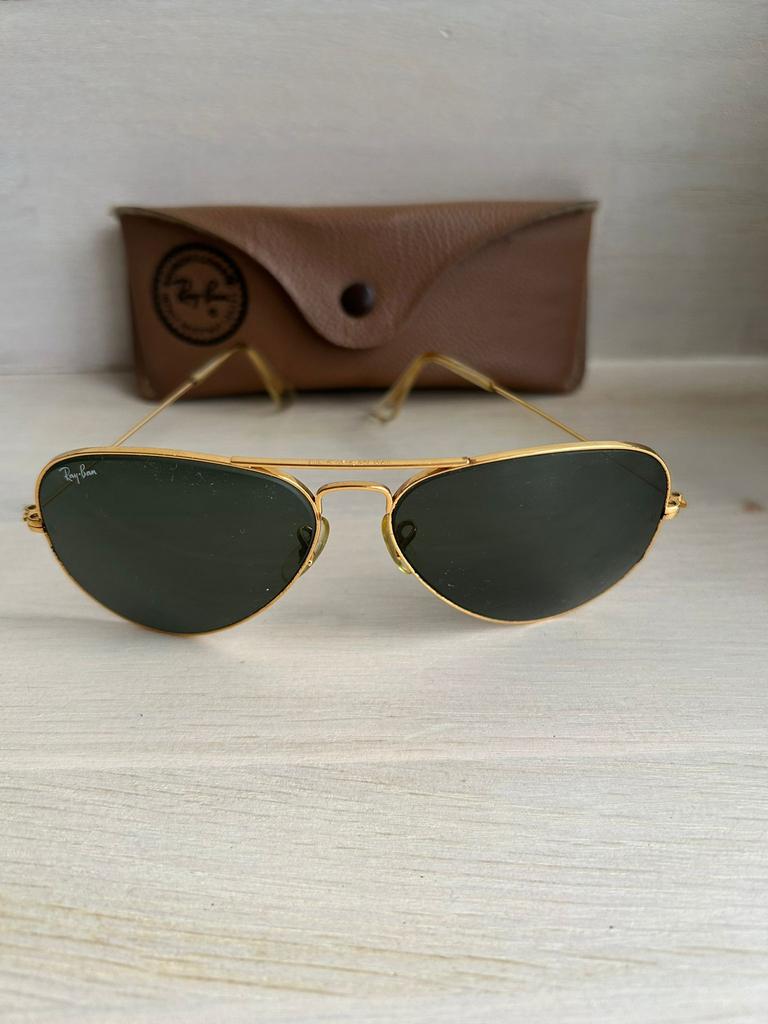 Vintage B&L Ray Ban USA Aviator, Ophalen of Verzenden, Zo goed als nieuw, Groen, Ray-Ban