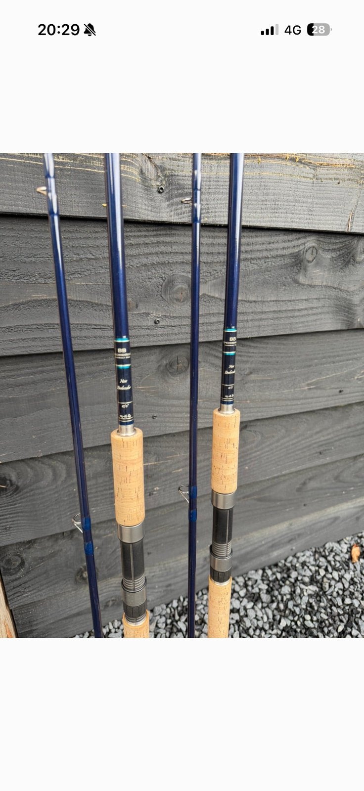 Set 2x BB RODS BART BAKKER NEW ZEALANDER KARPERHENGELS HENGE, Ophalen of Verzenden, Zo goed als nieuw, Werphengel