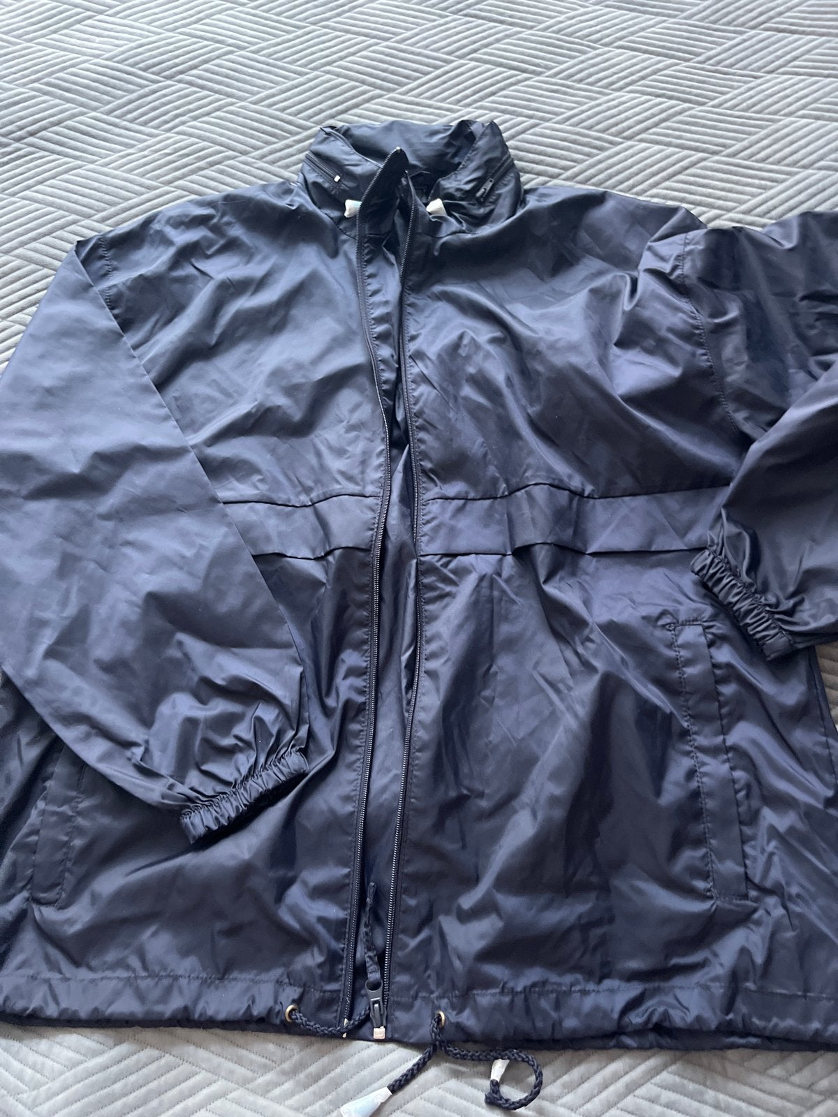 Wind- en regenjas met 'Crew' opdruk M, Ophalen of Verzenden, Gedragen, Overige maten, Blauw