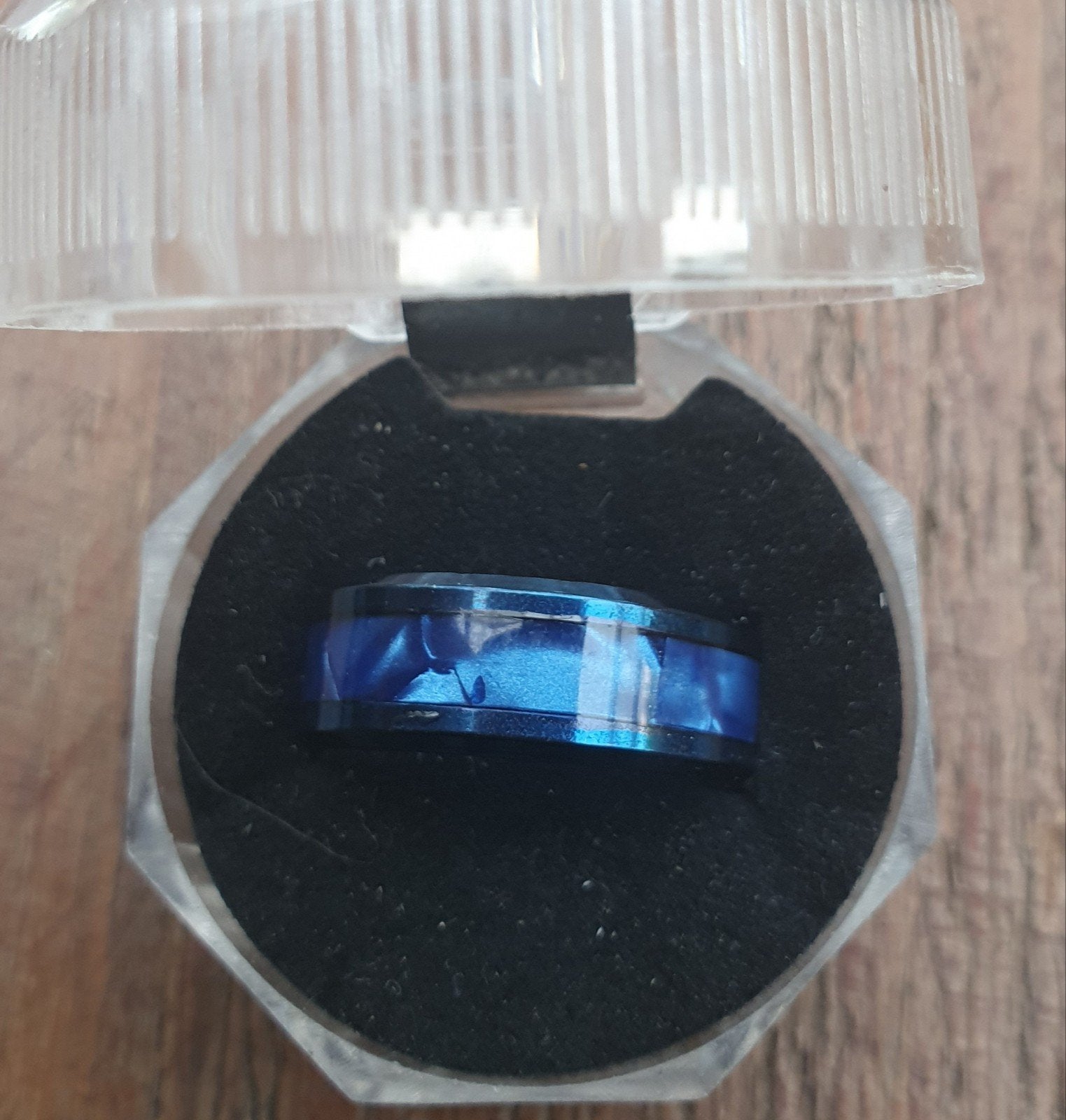 Stijlvolle Blauwe Ring - Maat 19, 19 tot 20, Nieuw, Ophalen of Verzenden, Dame of Heer
