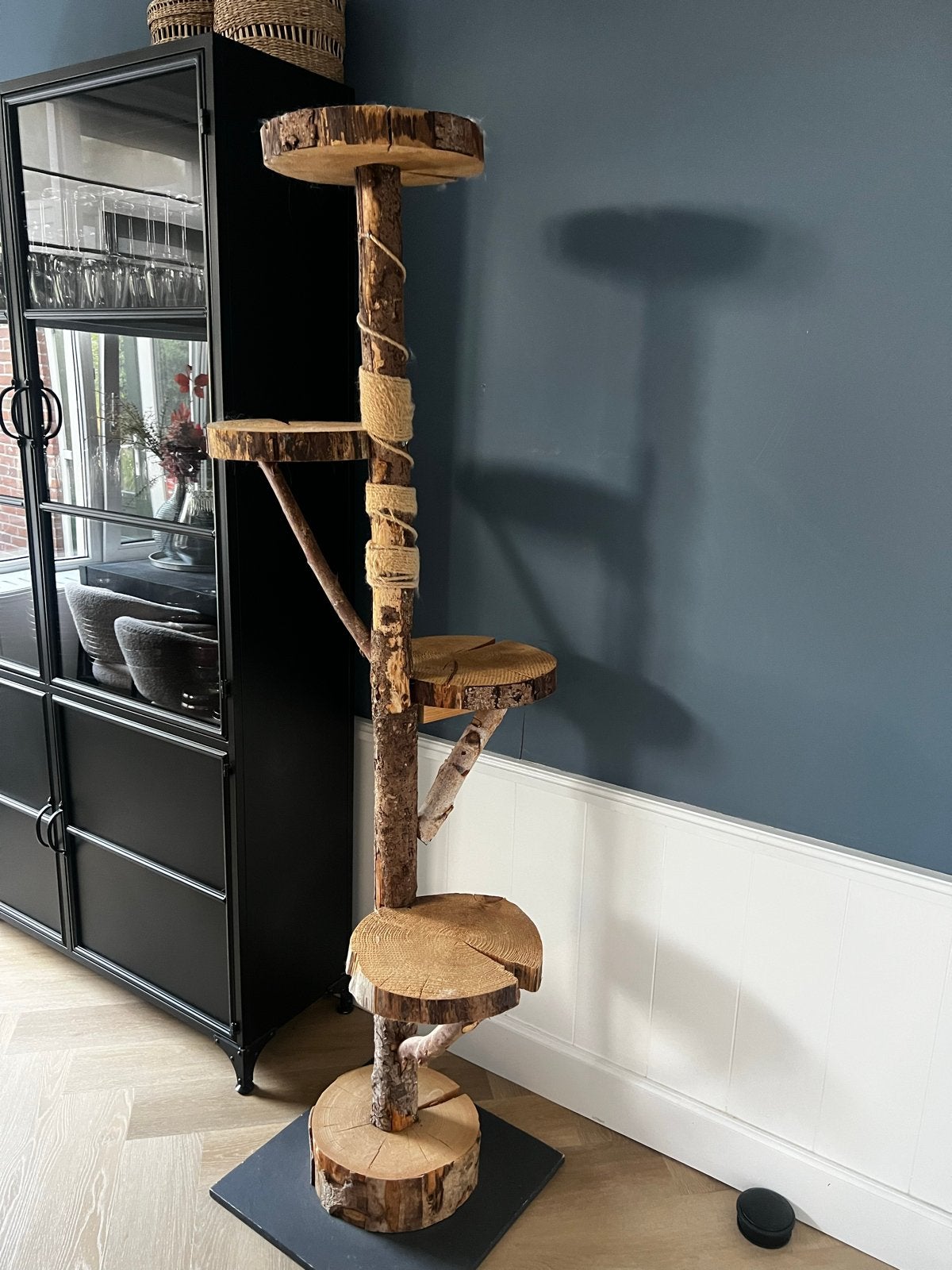 Katten krabpaal hout, Dieren en Toebehoren, Ophalen, Gebruikt