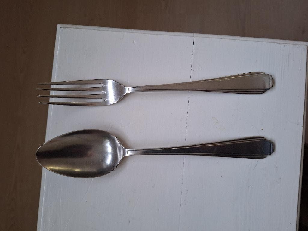 ANMB 1939 vork en lepel, Antiek en Kunst, Ophalen of Verzenden