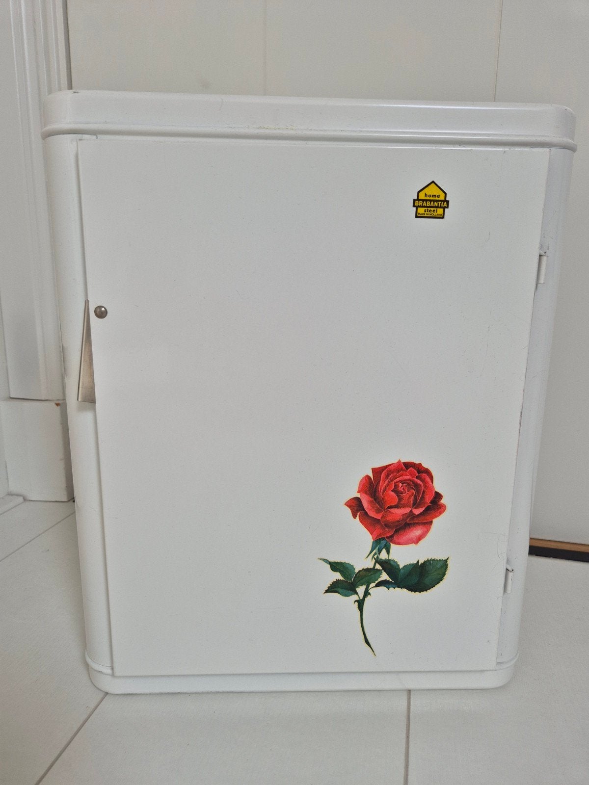 Origineel Brabantia medicijnkastje met roos,vintage,jaren70, Ophalen, Huis en Inrichting