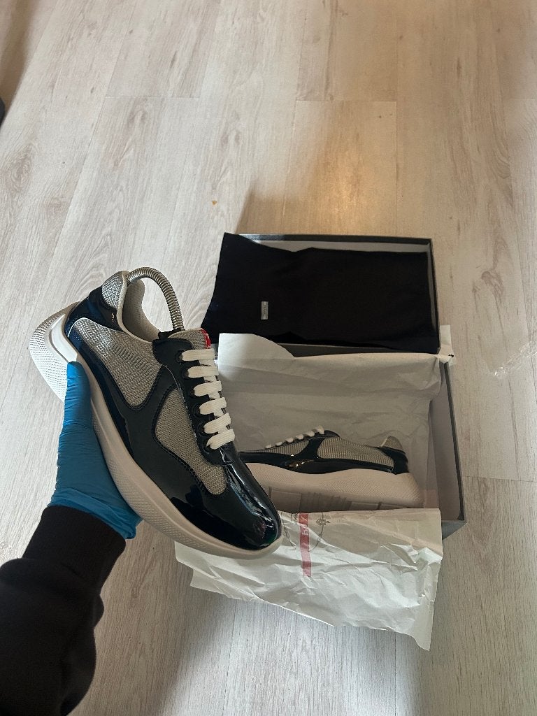 Prada cups, Verzenden, Zwart, Prada, Sneakers of Gympen