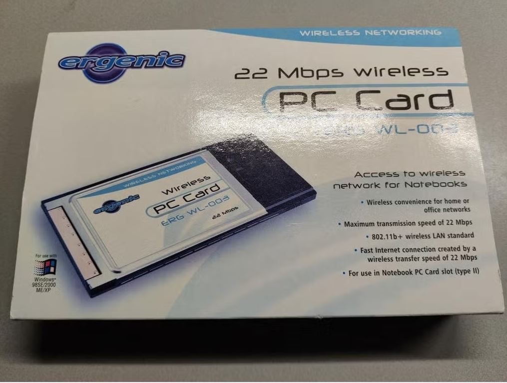 Ergenic Wireless LAN PC Card ERG WL-003 - 22 Mbps met OVP, Ophalen of Verzenden, Gebruikt, Intern