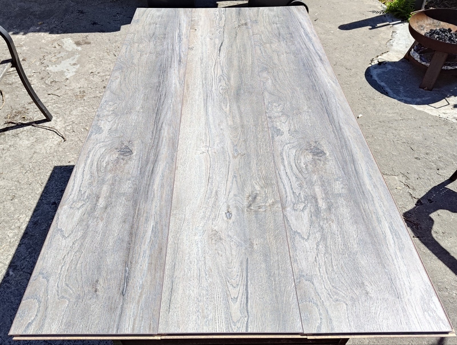 66m2 Krono Harbour oak grey laminaat compleet. Opgestapeld., Ophalen, Bruin, Eiken, Zo goed als nieuw