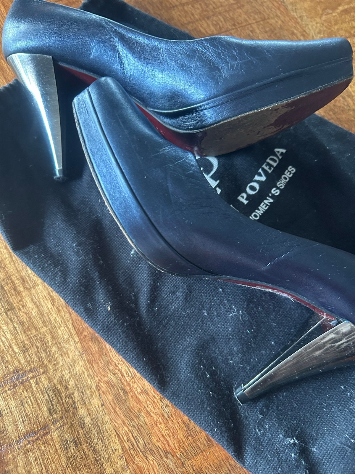 Elegante donkerblauwe pumps van Eleganza, Verzenden, Gedragen, Blauw, Pumps