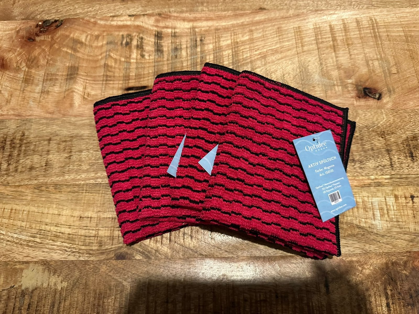 4 nieuwe optidee vaatdoeken magenta, Ophalen of Verzenden, Nieuw, Overige kleuren