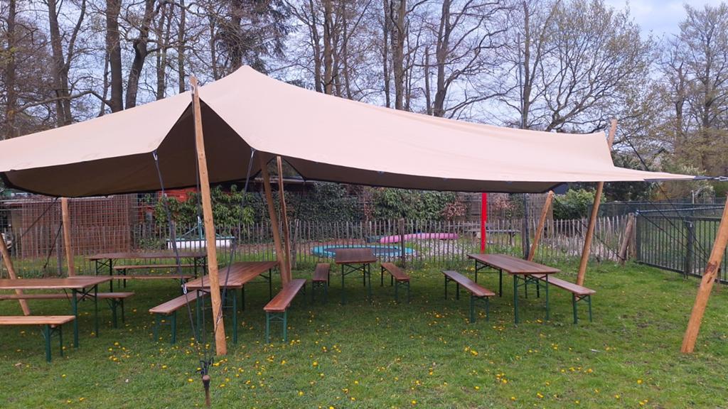Te huur stretchtent 6x10, Ophalen, Zo goed als nieuw, Overige