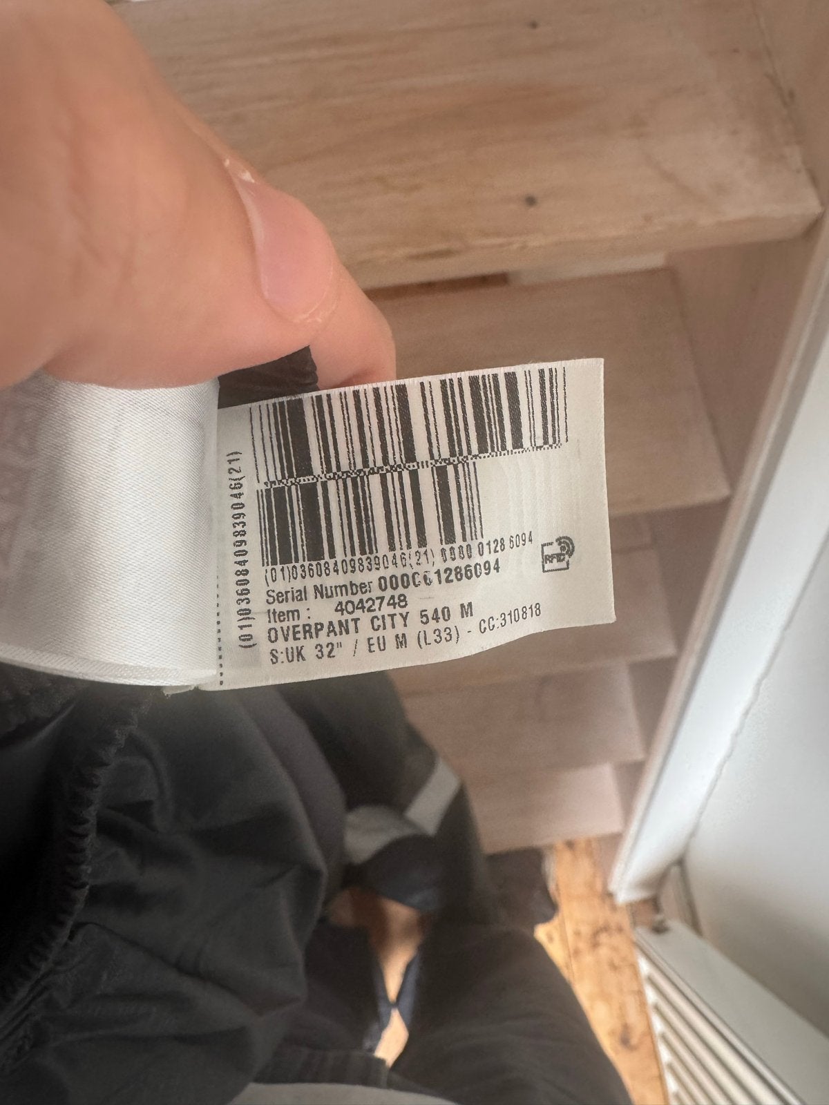 Overpant City 540 M - Zwarte overbroek met witte accenten, Ophalen of Verzenden, Zo goed als nieuw, Maat 48/50 (M), Zwart